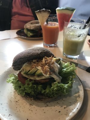 Vegan BLT bagel at Olivia's Maastricht in Maastricht