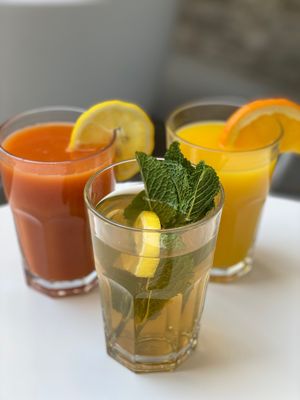 Fresh home made juices at Olivia's Maastricht in Maastricht