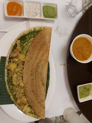 Spinach dosa at Dosa King in Bangkok