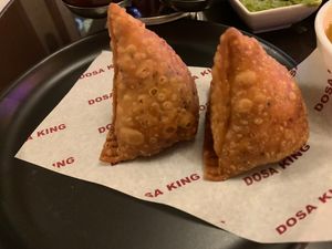 Really good samosas    at Dosa King in Bangkok