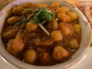 Chickpea curry. Excellent    at Dosa King in Bangkok