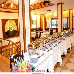 Dosa King Bangkok buffet settings at Dosa King in Bangkok