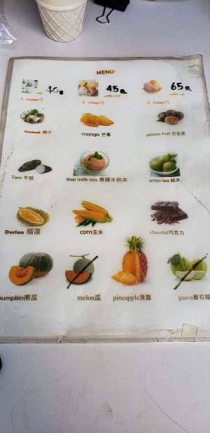 Coconut, passion fruit, taro, durian, pumpkin are vegan at Fresh Your Day in Ao Nang