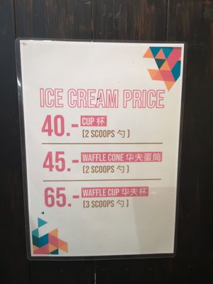 Pricelist at Fresh Your Day in Ao Nang