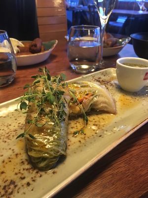 Cabbage rolls with Tempeh at Zivago in Oulu