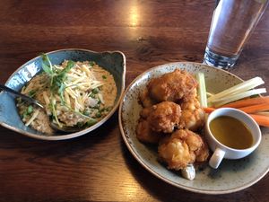 Oat risotto and fried cauliflower at Zivago in Oulu