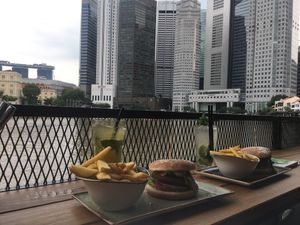 Vegan burgers  at Gretl - Raffles Place in Central Singapore