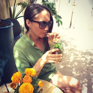 Apple Ginger Kombucha :) at Golden Sun Kombucha in Tel Aviv