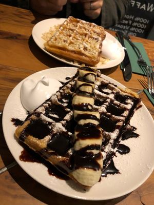 Vegan waffles!! at SpringInsFeld in Munich