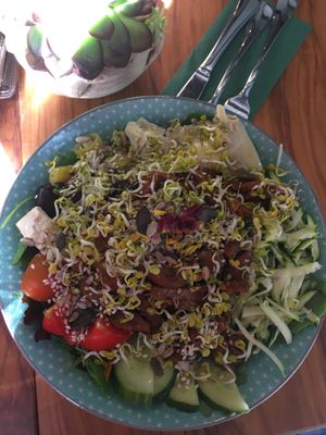 Delicious gyros salad! at SpringInsFeld in Munich