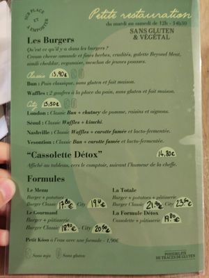 Menu Burger 2025-09-04 at Cocoelle Patisserie Vegetale in Besancon