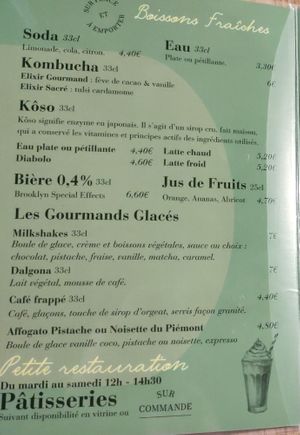 Menu 1 2025-09-04 at Cocoelle Patisserie Vegetale in Besancon