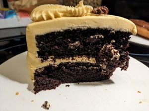 Salted caramel chocolate cake at Pattycake Bakery in Columbus