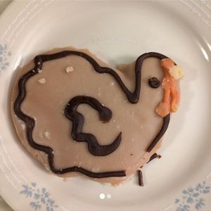 Turkey cut out sugar cookie at Pattycake Bakery in Columbus