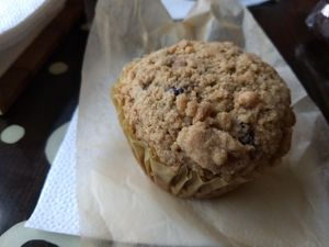 Blueberry muffin at Pattycake Bakery in Columbus
