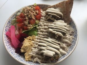 Favalous  falafel plate   at Dar Nabati in Oakville