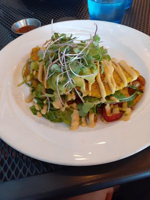 Yuca omlete special at Moku Roots in Kula