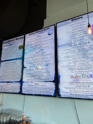 Menu at Moku Roots in Kula