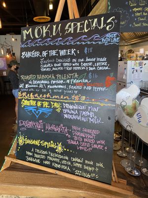 Specials at Moku Roots in Kula