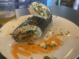 Sushirito  at Moku Roots in Kula