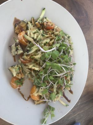 Zucchini Alfredo  at Moku Roots in Kula