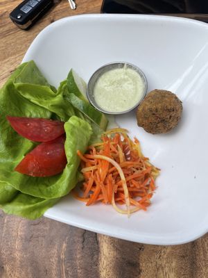 Falafel appetizer  at Moku Roots in Kula