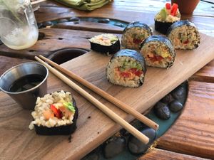 Sushi roll of the day at Moku Roots in Kula