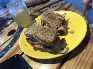 Vegan Reuben Sandwich at Moku Roots in Kula