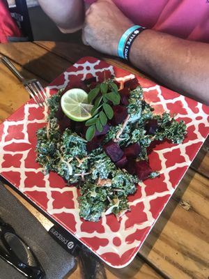 Beet and Kale salad at Moku Roots in Kula