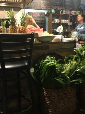 Tea leaves for to-go wraps at Moku Roots in Kula