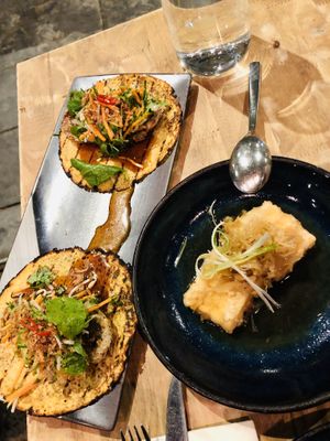 Vegan banquet at Morks Restaurant in Canberra