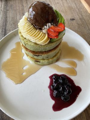 Avo pancakes  at The Avocado Factory in Canggu