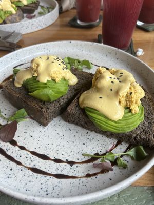the bread was delicious, the topping average   at The Avocado Factory in Canggu