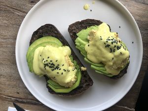 Vegan Benedict ❤️🌱 at The Avocado Factory in Canggu