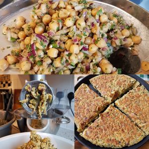 Flat falafel at FarrinHeight Foods in Market Harborough