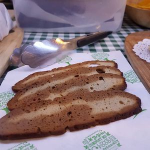 Seitan bacon at FarrinHeight Foods in Market Harborough