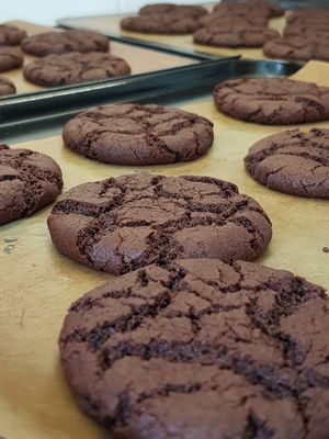 Kerry's chocolate orange cookies at FarrinHeight Foods in Market Harborough