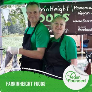 Proudly vegan founded 😊 at FarrinHeight Foods in Market Harborough
