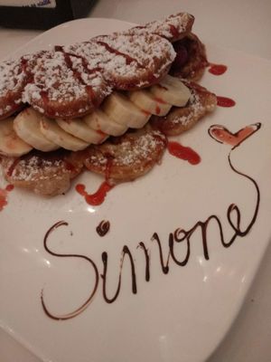 Banana waffle at Waffelicious in Eindhoven