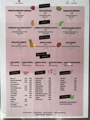 Menu  at Picnic in Augsburg