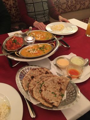 Chana Masala & Mango vegetables with Roti - my favourites.   at Sangam in Augsburg