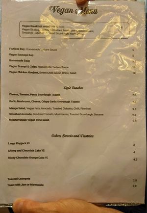 Vegan menu at Number Forty Four in Kirkby Lonsdale