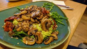 Avocado & mushrooms on sourdough at Number Forty Four in Kirkby Lonsdale