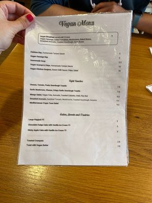 Vegan menu at Number Forty Four in Kirkby Lonsdale