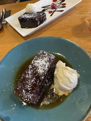 Spiced apple cake and chocolate fudge cake at Number Forty Four in Kirkby Lonsdale