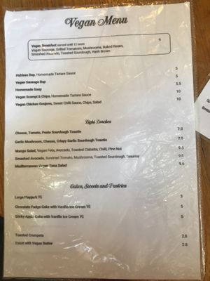 Vegan menu at Number Forty Four in Kirkby Lonsdale