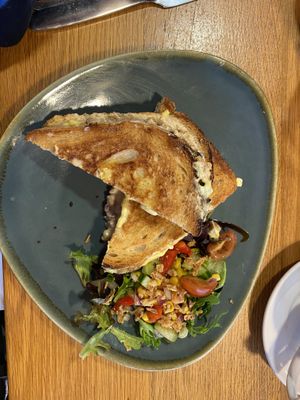Vegan tuna sourdough toastie at Number Forty Four in Kirkby Lonsdale