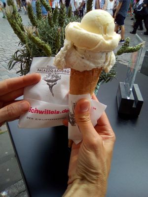 Mango and passionfruit (top) and cucumber and lime (bottom) flavours (both vegan) at Palazzo Sandro in Saarbrucken