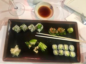 Vegan sushi at El Campero in Barbate