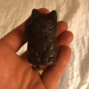 Vegan lucky cat at Firetype Chocolate in Northampton